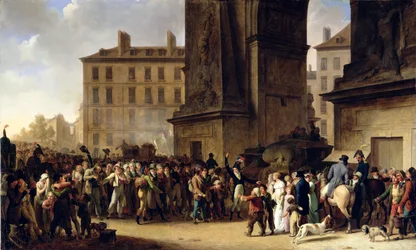 The Conscripts of 1807 Marching Past the Gate of Saint-Denis